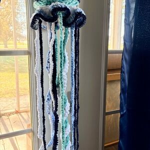 Handcrafted Blue and White Hanging Jellyfish Decor